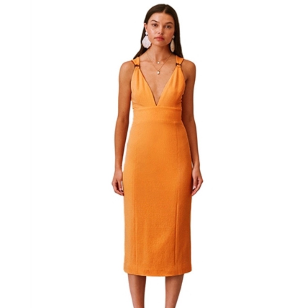 finders keepers elly dress apricot